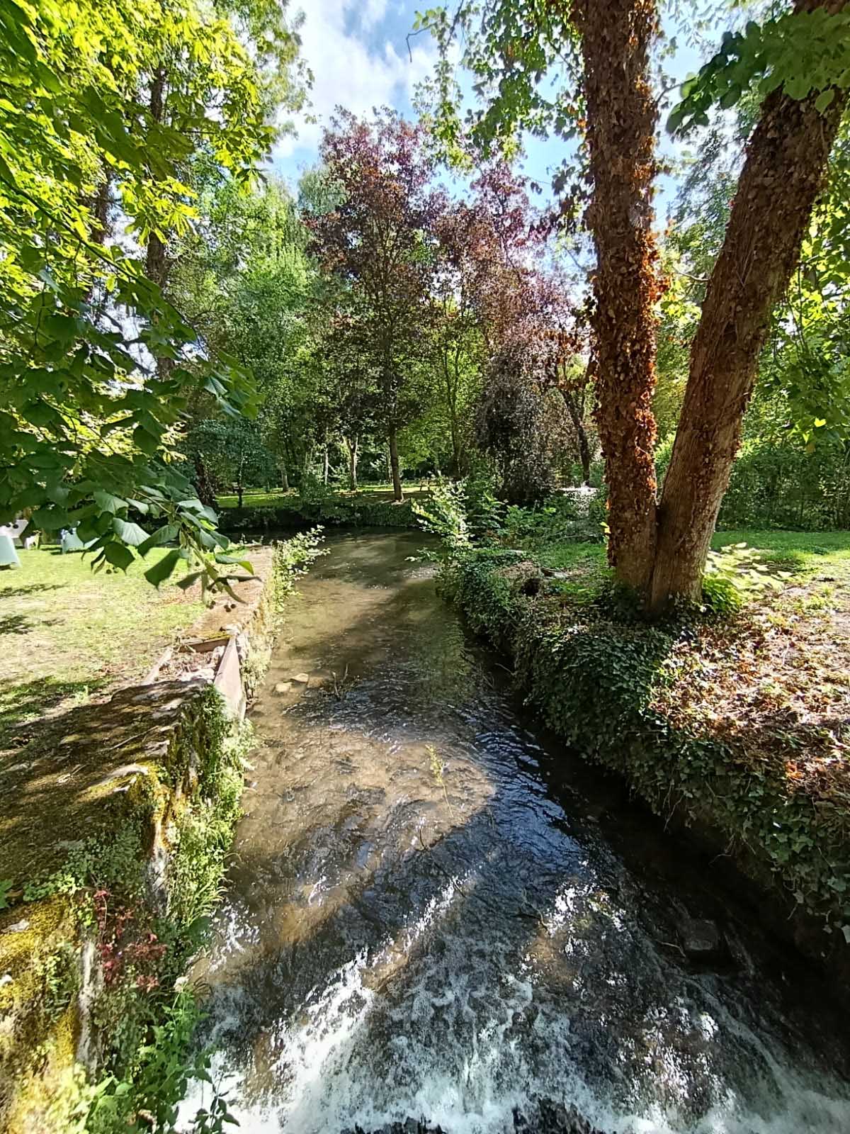 Cours d’eau traversant le parc verdoyant de la MFR du Moulin de la Planche